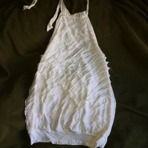 White and Black halter ruffle top (2 shirts)