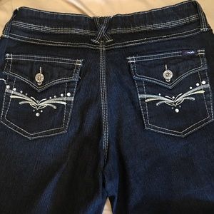 Angels dark blue jeans