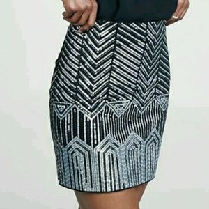 Express sequin skirt