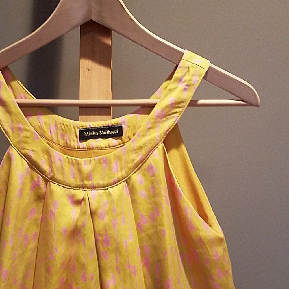 Mieko Melluci yellow pattern top