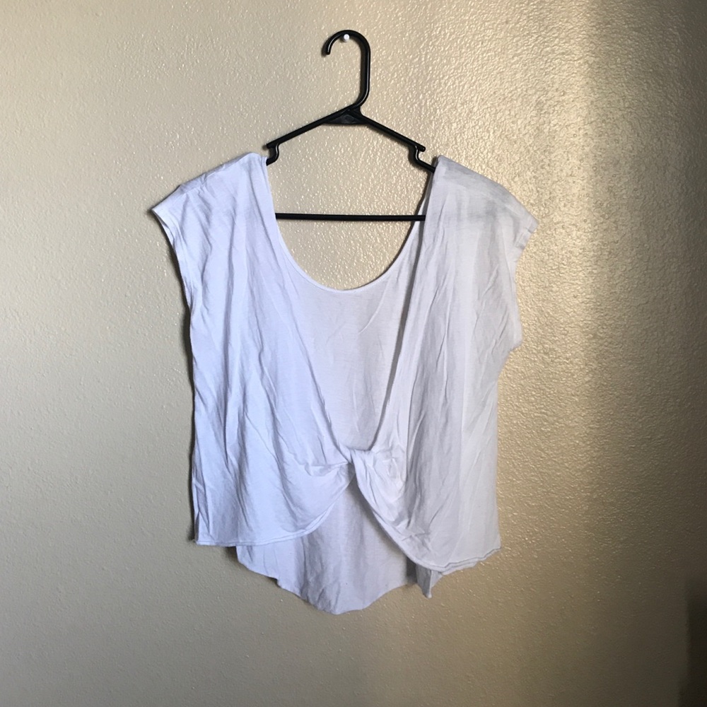 White open back tee