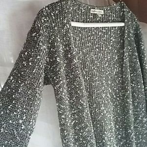 long forest green cardigan