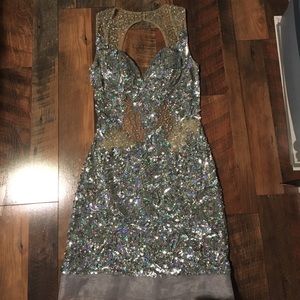 Jovani One-of-a-kind Open Back Sequin Mini