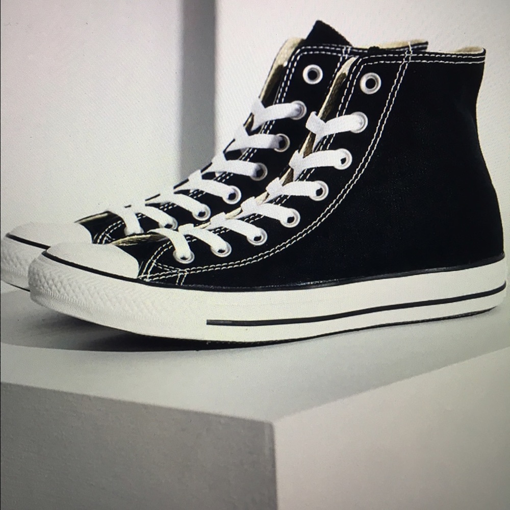 Brand new black high top converse!