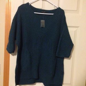 Chunky Side Button Sweater - Dark Teal