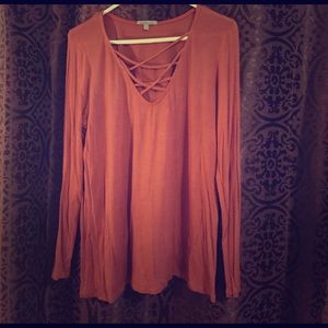 Charlotte Russe Criss Cross Blouse