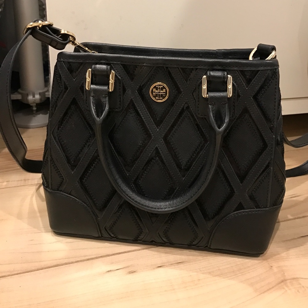 Tory Burch Robinson Patchwork Mini Square Tote