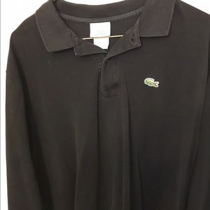 Lacoste Long Sleeve Polo Black