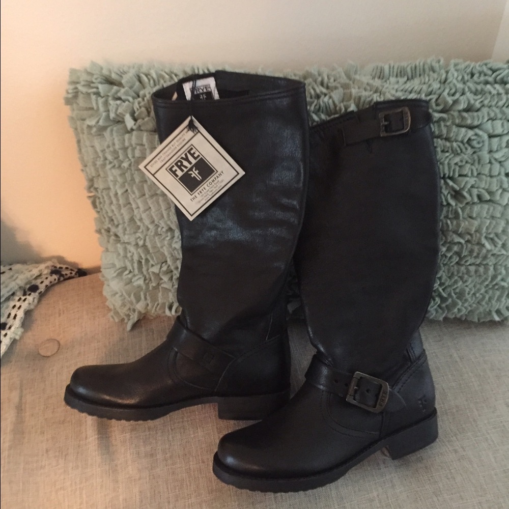 FRYE Veronica Riding boots black leather size 5.5