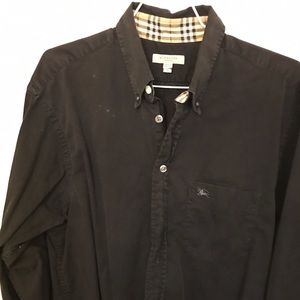 Burberry Nova Check Black Dress Shirt