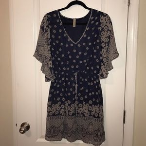 Navy and grey Love Zoe dress from Lulu's