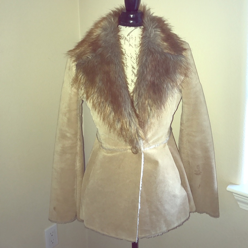 Camel suede vintage jacket