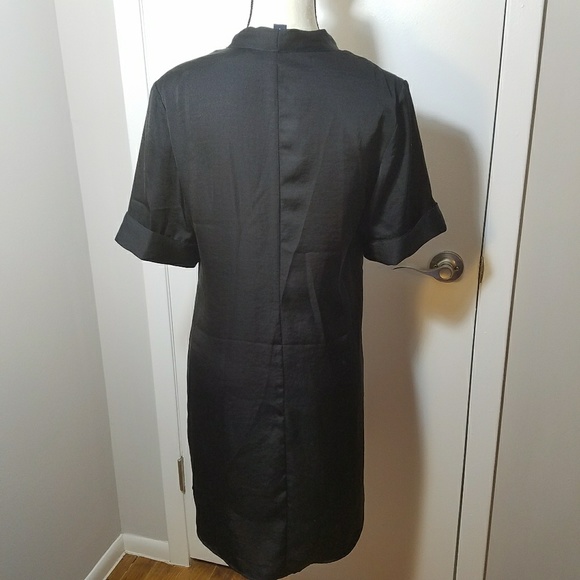 GAP Ruffle Sash Collared Black Dress - Picture 8 of 8