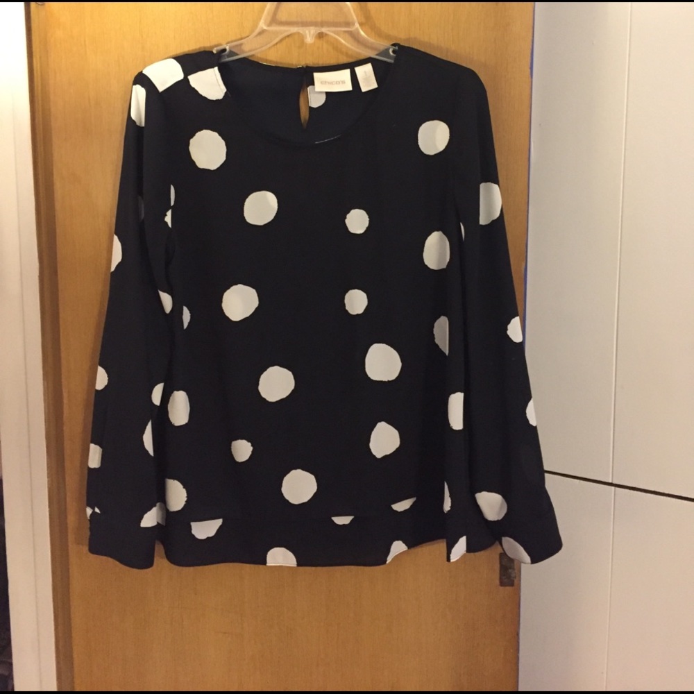 Chico Polka Dot Blouse size 1