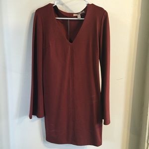 Burgundy dress