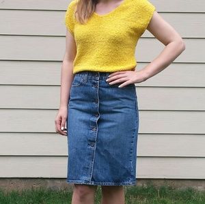 J.Crew Button Down Denim Skirt