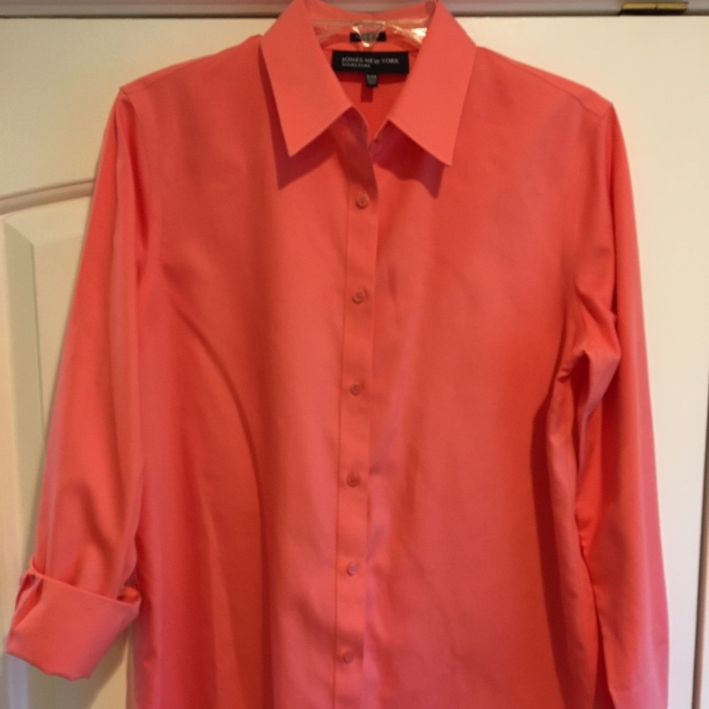 Jones New York Coral Long sleeve Button down