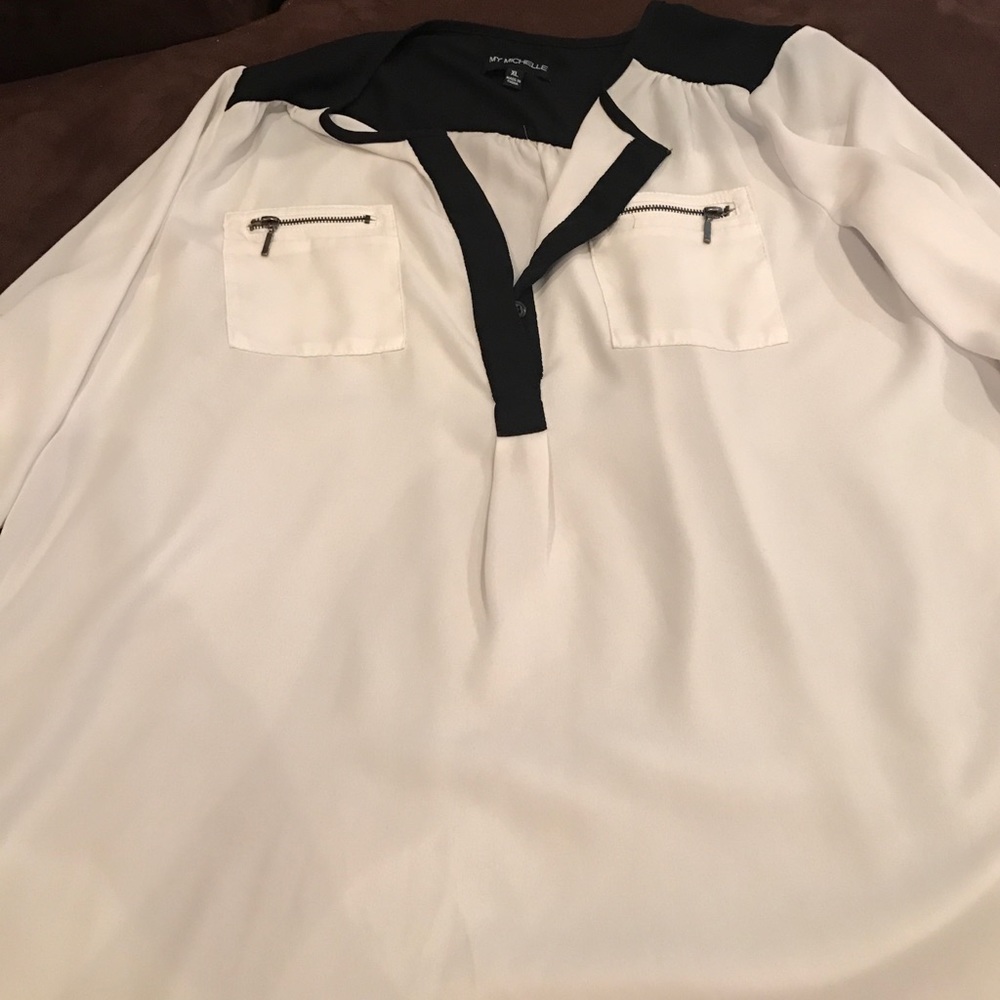 XL My Michelle White Blouse