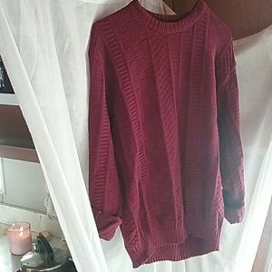 oversized burgundy sweater
