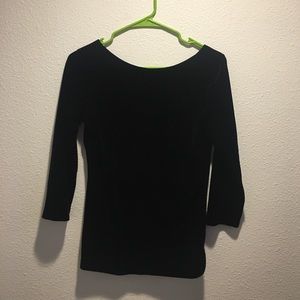 Boston proper black velvet top Boston proper black velvet top