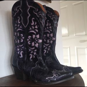 Stetson purple women's cowboy boots