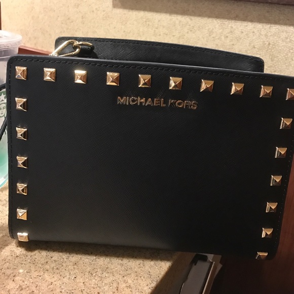 Michael Kors Handbags - Michael Kors Selma Studded Black Bag
