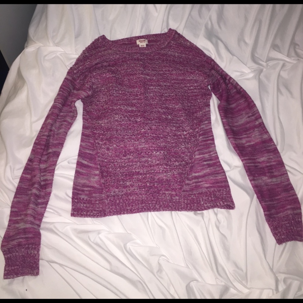 a comfy pink sweater