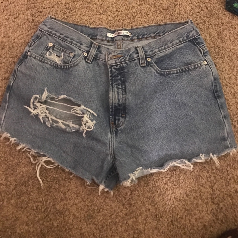High waisted Tommy Hilfiger jean shorts