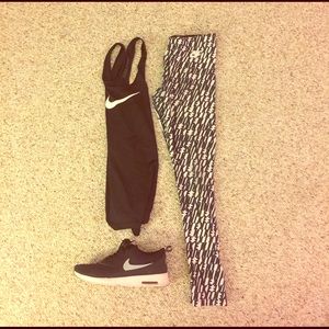 Black and White Patterned Nike Leggings