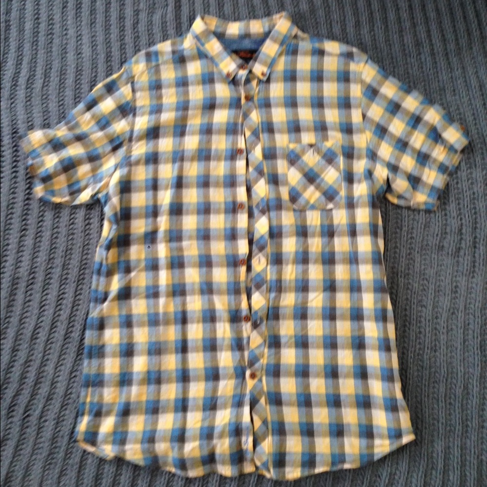 🎉LIKE NEW🎉 Men's Short Sleeved Plaid Shirt