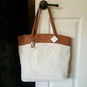 Coach Laura embossed tote