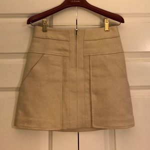 Ann Taylor cream mini skirt