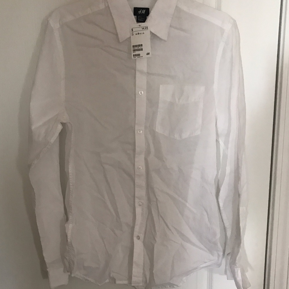 H&M white button up