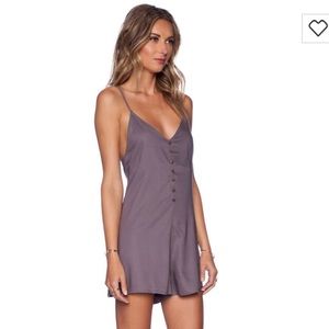 RVCA mauve dusty purple plunging back romper