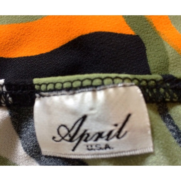 EUC 60's Polyester Swirl Print Cami Top - Large - Picture 4 of 4