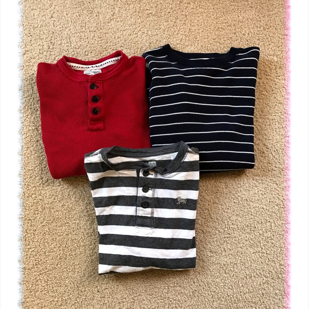 3 long-sleeve tees. Boys 10-12yr old