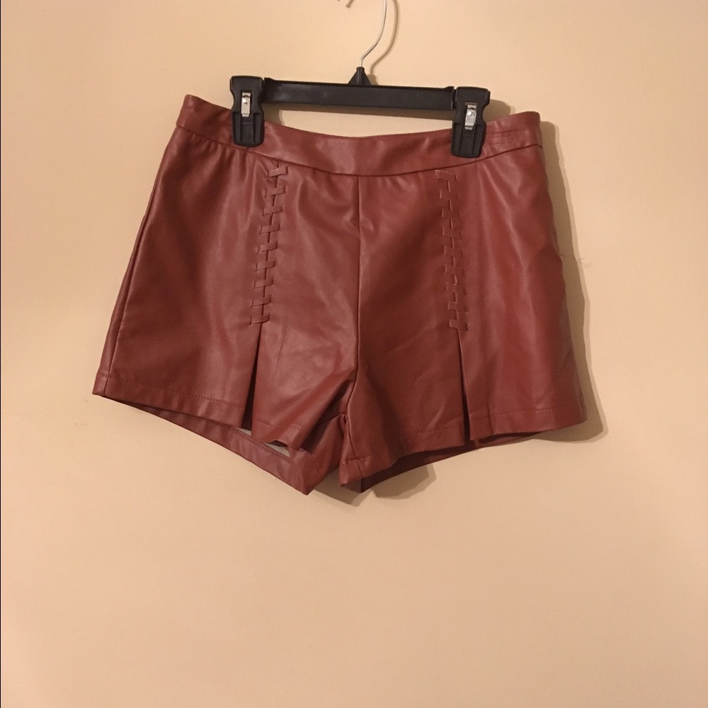 NWT Boutique Faux Leather Shorts Size Small