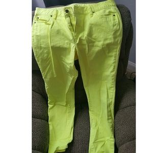 Loft bright yellow pants.