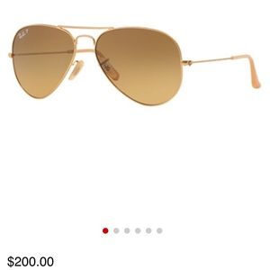 Gold Matte Polarized Ray Ban Aviators