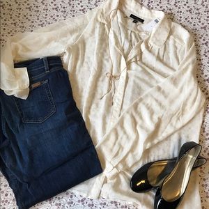 Banana Republic sheer button down