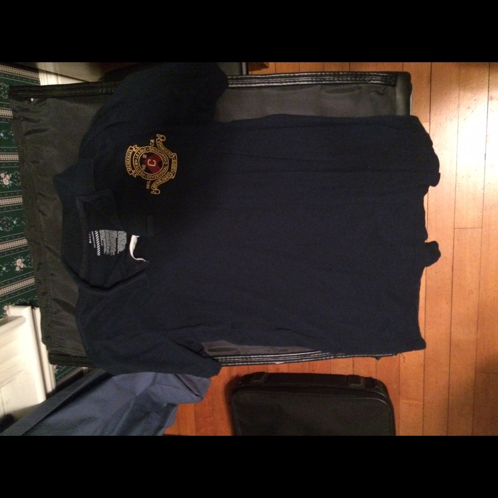 Blue men's polo