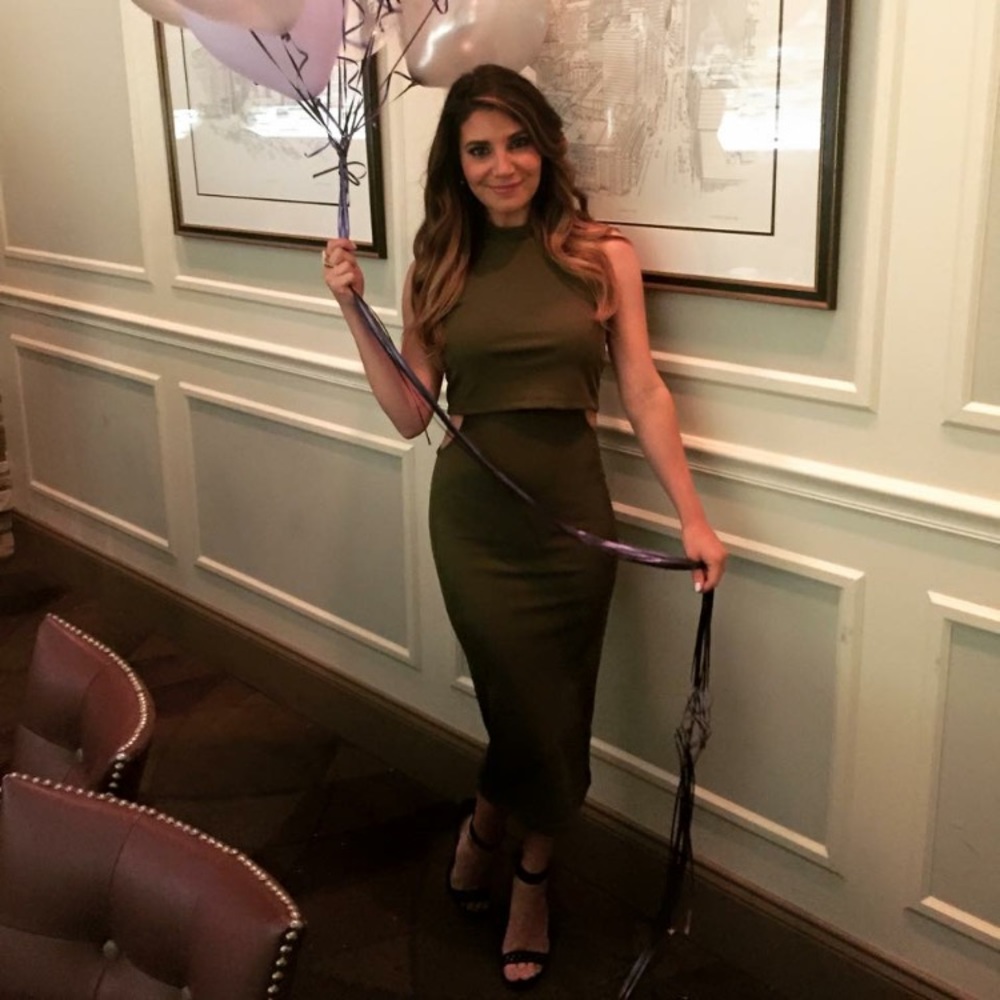 Top Shop cut out midi dress