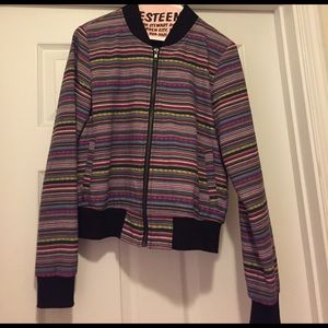 Woven Pattern BomberJacket