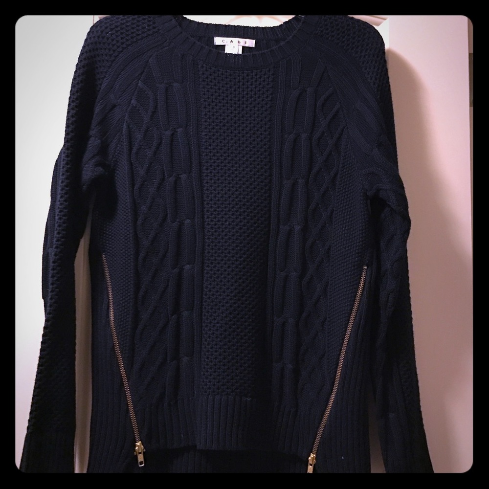 Cabi Zipper front sweater