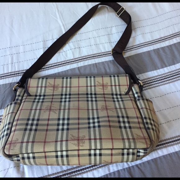 Burberry diaper bag.