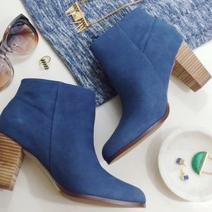 Cole Haan blue suede booties - size 9.5 b
