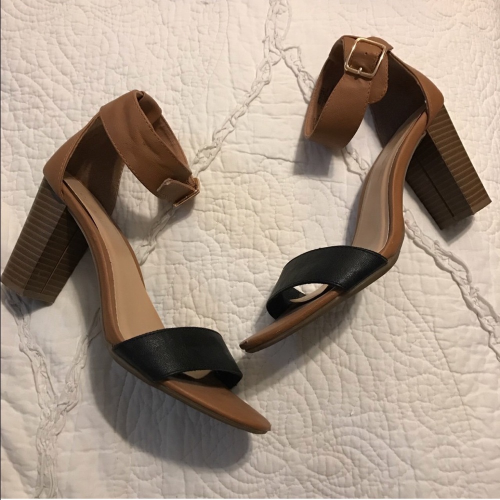 Color block heels