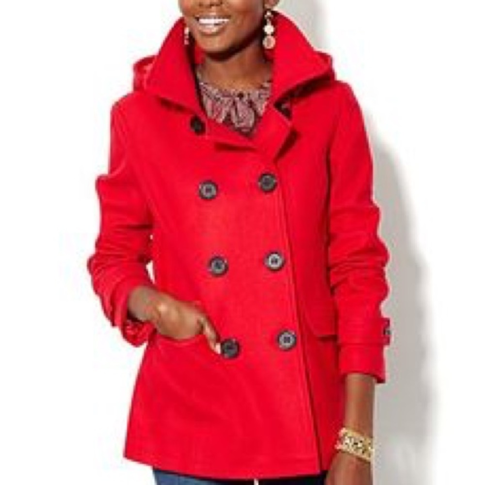 BONGO RED HOODIE PEACOAT❤️