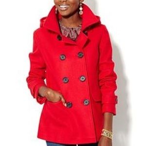 BONGO RED HOODIE PEACOAT❤️