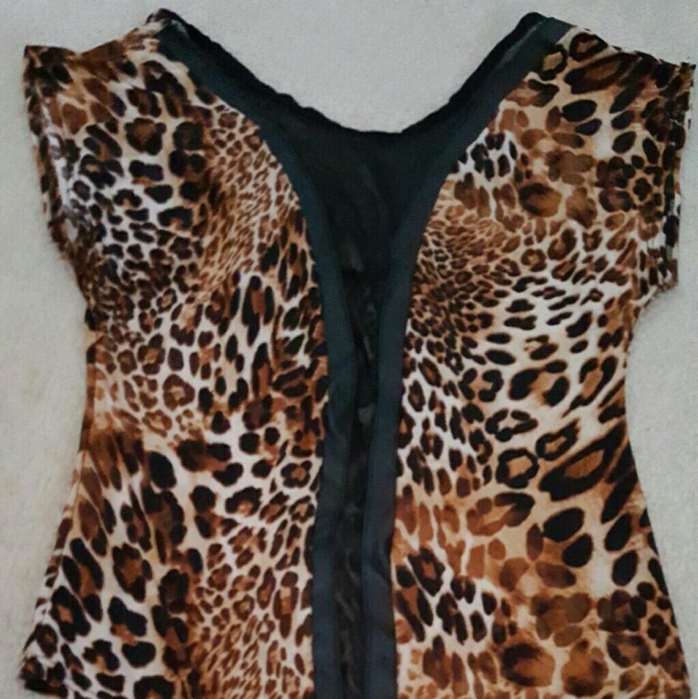 Leopard design body suit